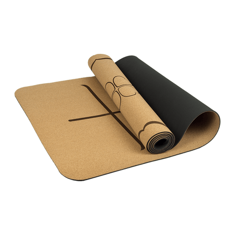 darrahopens Sports & Fitness > Fitness Accessories Natural Cork TPE Yoga Mat Sports Eco Friendly Exercise Fitness Gym Pilates