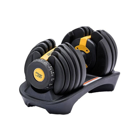 Darrahopens Sports & Fitness > Fitness Accessories Powertrain 1x 24KG  Adjustable Home Gym Dumbbell - Gold