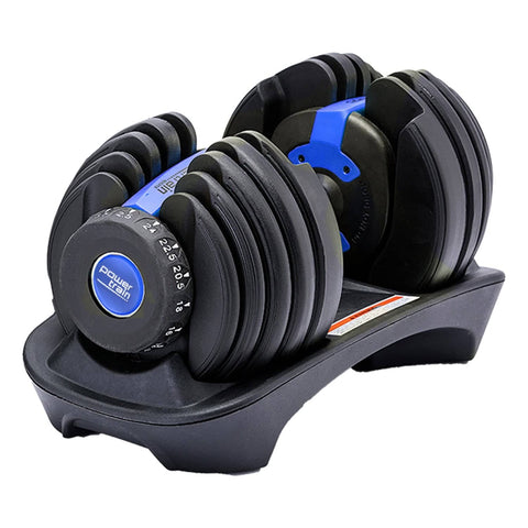 Darrahopens Sports & Fitness > Fitness Accessories Powertrain  24KG Adjustable Home Gym Dumbbell - Blue
