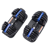 Darrahopens Sports & Fitness > Fitness Accessories Powertrain 2x 24kg Adjustable Dumbbell Home Gym Set