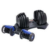 Darrahopens Sports & Fitness > Fitness Accessories Powertrain 2x 24kg Adjustable Dumbbell Home Gym Set