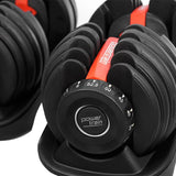 Darrahopens Sports & Fitness > Fitness Accessories Powertrain 2x 24kg  Adjustable Dumbbells with Stand