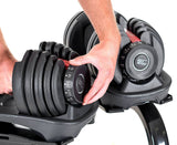 Darrahopens Sports & Fitness > Fitness Accessories Powertrain 2x 24kg  Adjustable Dumbbells with Stand