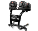 Darrahopens Sports & Fitness > Fitness Accessories Powertrain 2x 24kg  Adjustable Dumbbells with Stand
