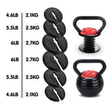 Darrahopens Sports & Fitness > Fitness Accessories Powertrain 2x Adjustable Kettlebells Weights Dumbbell 18kg