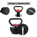 Darrahopens Sports & Fitness > Fitness Accessories Powertrain 2x Adjustable Kettlebells Weights Dumbbell 18kg