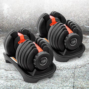 Darrahopens Sports & Fitness > Fitness Accessories Powertrain 48k Adjustable Dumbbell Home Gym Set