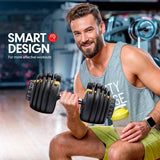 Darrahopens Sports & Fitness > Fitness Accessories Powertrain 48kg  Adjustable Dumbbell Home Gym Set Gold
