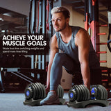 Darrahopens Sports & Fitness > Fitness Accessories Powertrain 48KG Adjustable Dumbbell Set With Stand Blue
