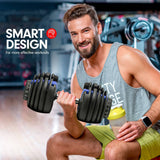Darrahopens Sports & Fitness > Fitness Accessories Powertrain 48KG Adjustable Dumbbell Set With Stand Blue