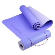 Darrahopens Sports & Fitness > Fitness Accessories Powertrain Eco-friendly Dual Layer 8mm Yoga Mat | Light Purple | Non-slip Surface And Carry Strap For Ultimate Comfort And Portability