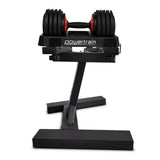 Darrahopens Sports & Fitness > Fitness Accessories Powertrain GEN2 Pro Adjustable Dumbbell Set - 2 x 25kg (50kg) Home Gym Weights with Stand