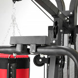 Darrahopens Sports & Fitness > Fitness Accessories Powertrain Home Gym Multi Station with Boxing Punching Bag Speed Ball