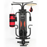 Darrahopens Sports & Fitness > Fitness Accessories Powertrain Home Gym Multi Station with Boxing Punching Bag Speed Ball