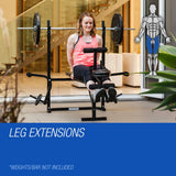 darrahopens Sports & Fitness > Fitness Accessories PROFLEX 7in1 Weight Bench Press Multi-Station Home Gym Leg Curl Equipment Set