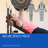 darrahopens Sports & Fitness > Fitness Accessories PROFLEX 7in1 Weight Bench Press Multi-Station Home Gym Leg Curl Equipment Set