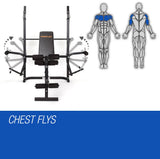 darrahopens Sports & Fitness > Fitness Accessories PROFLEX 7in1 Weight Bench Press Multi-Station Home Gym Leg Curl Equipment Set