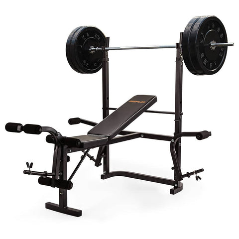 darrahopens Sports & Fitness > Fitness Accessories PROFLEX 7in1 Weight Bench Press Multi-Station Home Gym Leg Curl Equipment Set