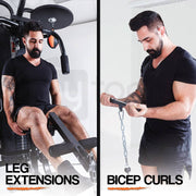 Darrahopens Sports & Fitness > Fitness Accessories PROFLEX Multi Station Multifunction Exercise Home Gym Weight Bench Press Boxing Equipment