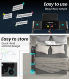 darrahopens Sports & Fitness > Fitness Accessories PROFLEX Treadmill Bluetooth Running Machine Small Compact Foldable Home Electric