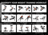 darrahopens Sports & Fitness > Fitness Accessories PROFLEX Weight Bench Workout Gym Press Adjustable Lifting Fitness Folding Bands