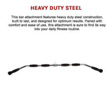 darrahopens Sports & Fitness > Fitness Accessories Randy & Travis Rubber-Coated Lat Pull-Down Bar Attachment