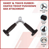 darrahopens Sports & Fitness > Fitness Accessories Randy & Travis Rubber-Coated Tricep Pushdown Bar Attachment