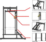darrahopens Sports & Fitness > Fitness Accessories Sardine Sport Full Power Rack Half Cage Deep Squat Home Gym Fitness