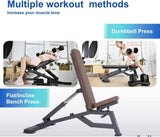 darrahopens Sports & Fitness > Fitness Accessories Sardine Sport Heavy Duty Bench Foldable Adjustable Commercial Grade Capacity 450kg(Brown)