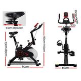 darrahopens Sports & Fitness > Fitness Accessories Spin Exercise Bike Flywheel Fitness Commercial Home Workout Gym Phone Holder Black