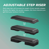 Darrahopens Sports & Fitness > Fitness Accessories VERPEAK Aerobic Step Riser 4pcs Black VP-AS-109-AC