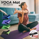 Darrahopens Sports & Fitness > Fitness Accessories VERPEAK TPE Yoga Mat Dual Color (Lavender) with Yoga Bag and Strap - FT-MT-101-ATC
