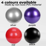 Darrahopens Sports & Fitness > Fitness Accessories VERPEAK Yoga Ball 85cm (Purple) FT-YB-110-SD / FT-YB-110-ZM