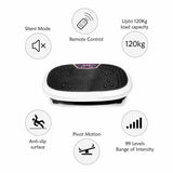 Darrahopens Sports & Fitness > Fitness Accessories White Mini Vibration Platform - Magnet Therapy Vibrating Machine Exercise Plate