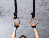 darrahopens Sports & Fitness > Fitness Accessories Wooden Gymnastic Rings Olympic Gym Strength Training