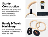 darrahopens Sports & Fitness > Fitness Accessories Wooden Gymnastic Rings Olympic Gym Strength Training