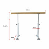 darrahopens Sports & Fitness > Fitness Accessories Wooden Portable Ballet Bar Stretch Barre Dance Bar 1.5M Freestanding Ballet Bar