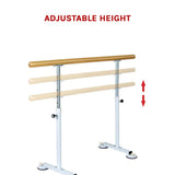 darrahopens Sports & Fitness > Fitness Accessories Wooden Portable Ballet Bar Stretch Barre Dance Bar 1.5M Freestanding Ballet Bar