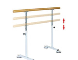 darrahopens Sports & Fitness > Fitness Accessories Wooden Portable Ballet Bar Stretch Barre Dance Bar 1.5M Freestanding Ballet Bar