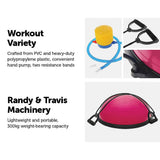 darrahopens Sports & Fitness > Fitness Accessories Yoga Balance Trainer Exercise Ball for Arm, Leg, Core Workout with Pump, 2 Resistance Bands