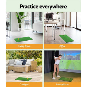 Darrahopens Sports & Fitness > Golf Everfit Golf Hitting Mat Portable Driving Range Practice Training Aid 60x30cm
