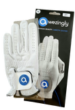 Darrahopens Sports & Fitness > Golf Premium Quality Cabretta Leather Golf Glove for Men - White (XL)