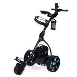 darrahopens Sports & Fitness > Golf THOMSON Golf Buggy Electric Trolley Automatic Motorised Foldable Cart LED Black