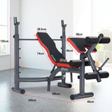 Darrahopens Sports & Fitness Powertrain Adjustable Weight Bench Home Gym Bench Press - 302