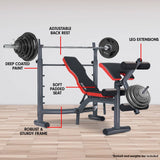 Darrahopens Sports & Fitness Powertrain Adjustable Weight Bench Home Gym Bench Press - 302