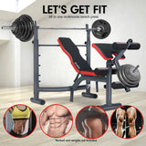 Darrahopens Sports & Fitness Powertrain Adjustable Weight Bench Home Gym Bench Press - 302