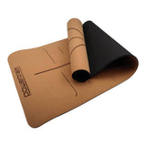 Darrahopens Sports & Fitness Powertrain Cork Yoga Mat with Carry Straps Home Gym Pilates - Body Line