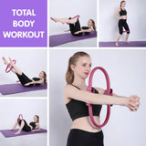 Darrahopens Sports & Fitness Powertrain Pilates Ring Band Yoga Home Workout Exercise Band Pink