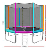 darrahopens Sports & Fitness > Trampolines 10FT Trampoline Round Trampolines Kids Safety Net Enclosure Pad Outdoor Gift Multi-coloured