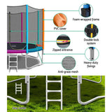 darrahopens Sports & Fitness > Trampolines 12FT Trampoline Round Trampolines Kids Safety Net Enclosure Pad Outdoor Gift Multi-coloured